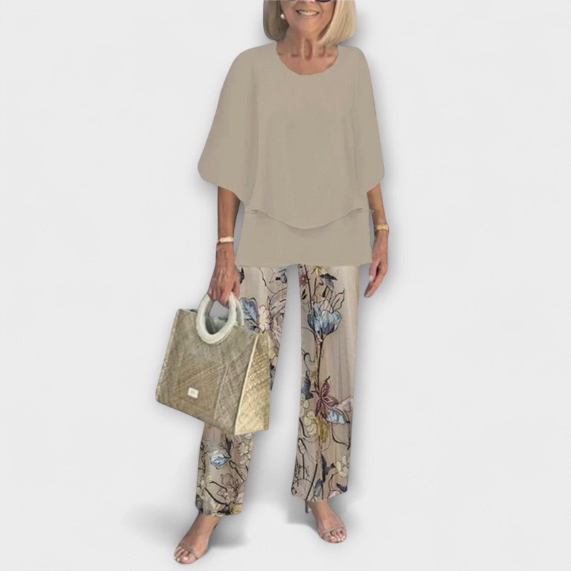 Rosamund - Modern Set with Comfortable Blouse and Pants - Luna Hampton