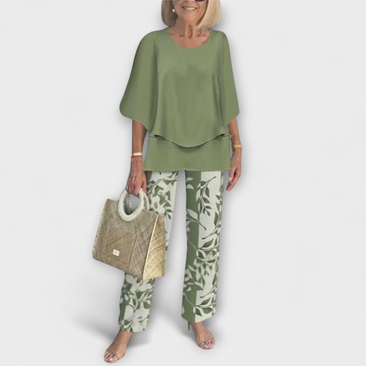 Rosamund - Modern Set with Comfortable Blouse and Pants - Luna Hampton