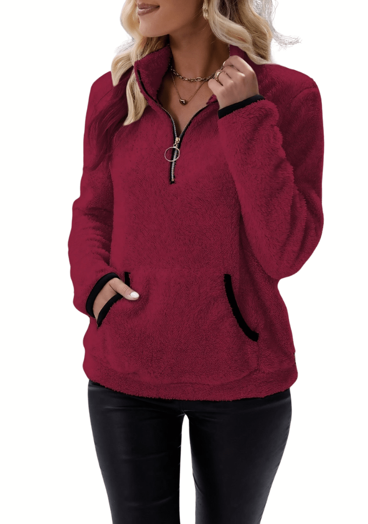 Rosely | Half Zip Borg Fleece - Ciara & Fiona