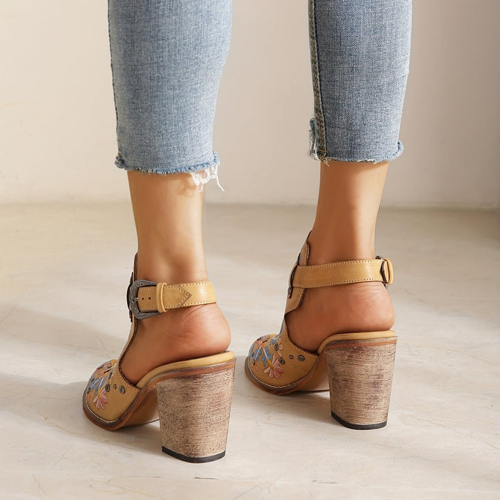 Rosine | Vintage Floral Ankle Boots - Ciara & Fiona