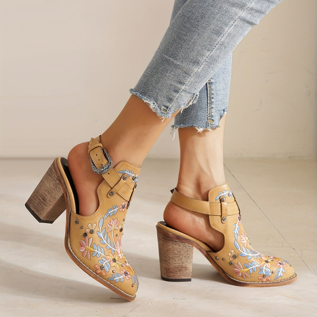 Rosine | Vintage Floral Ankle Boots - Ciara & Fiona