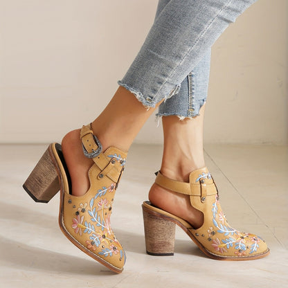Rosine | Vintage Floral Ankle Boots - Ciara & Fiona