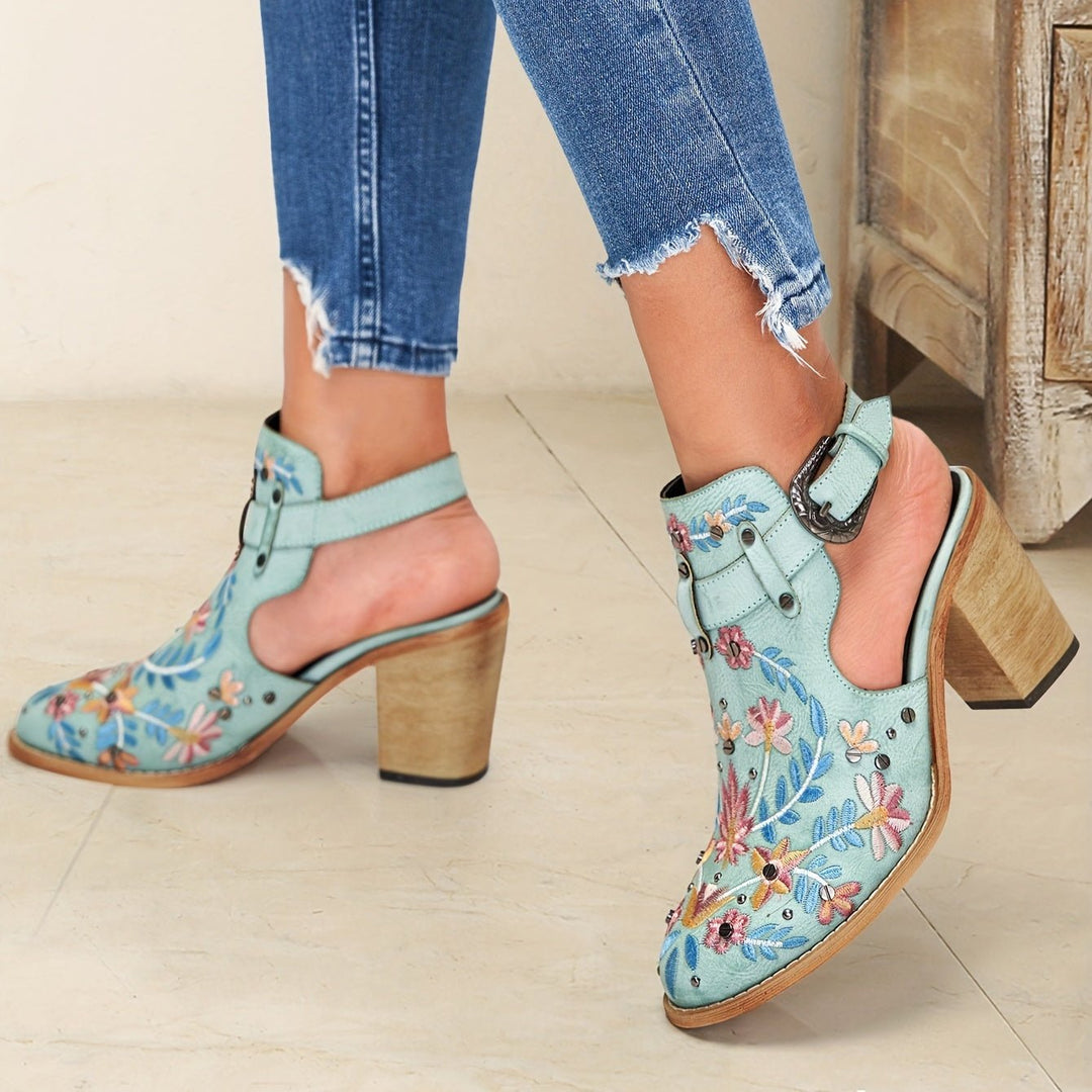 Rosine | Vintage Floral Ankle Boots - Ciara & Fiona