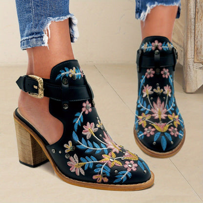 Rosine | Vintage Floral Ankle Boots - Ciara & Fiona