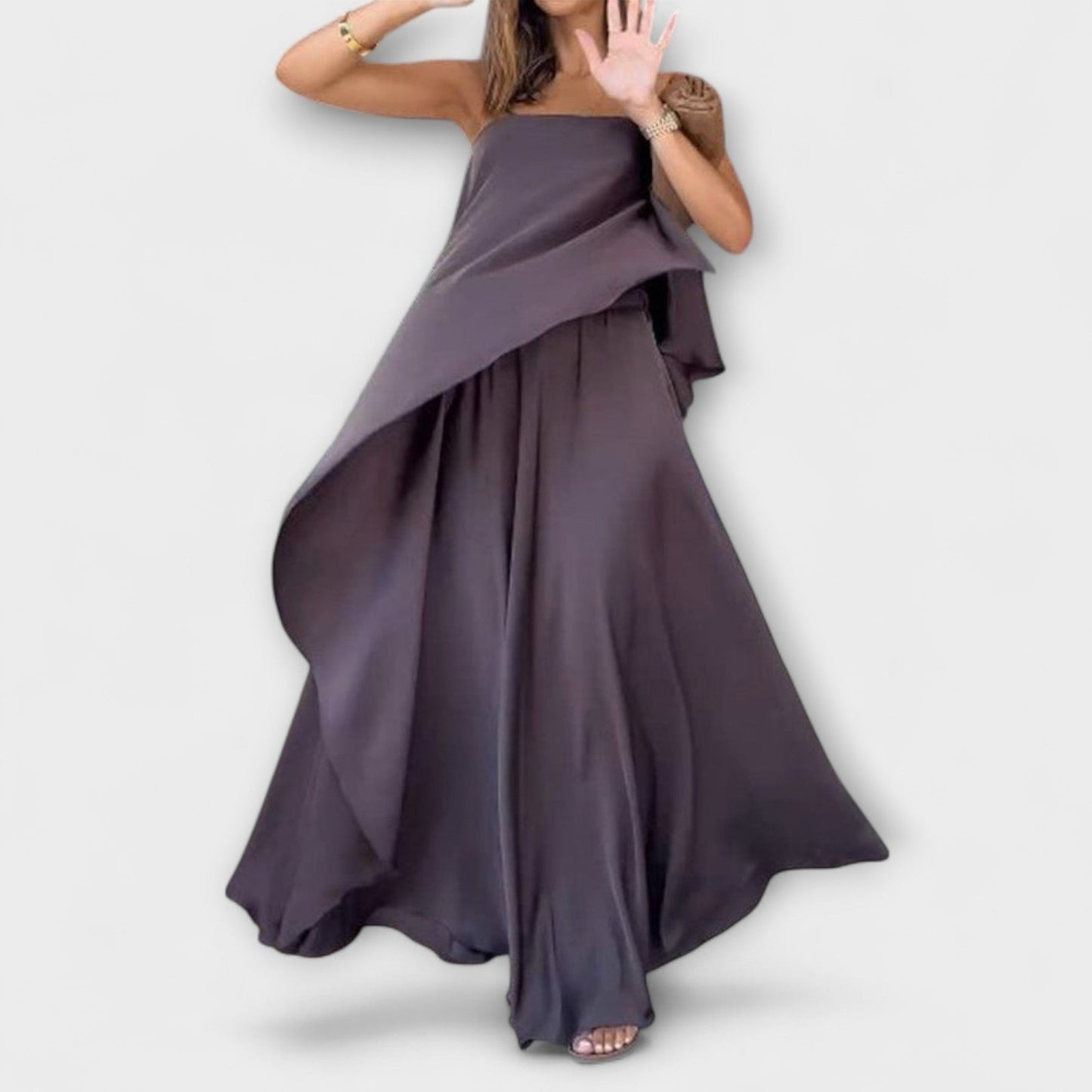 Ruby - Chic Sleeveless Bandeau Top and Skirt - Luna Hampton