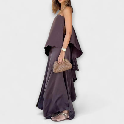 Ruby - Chic Sleeveless Bandeau Top and Skirt - Luna Hampton