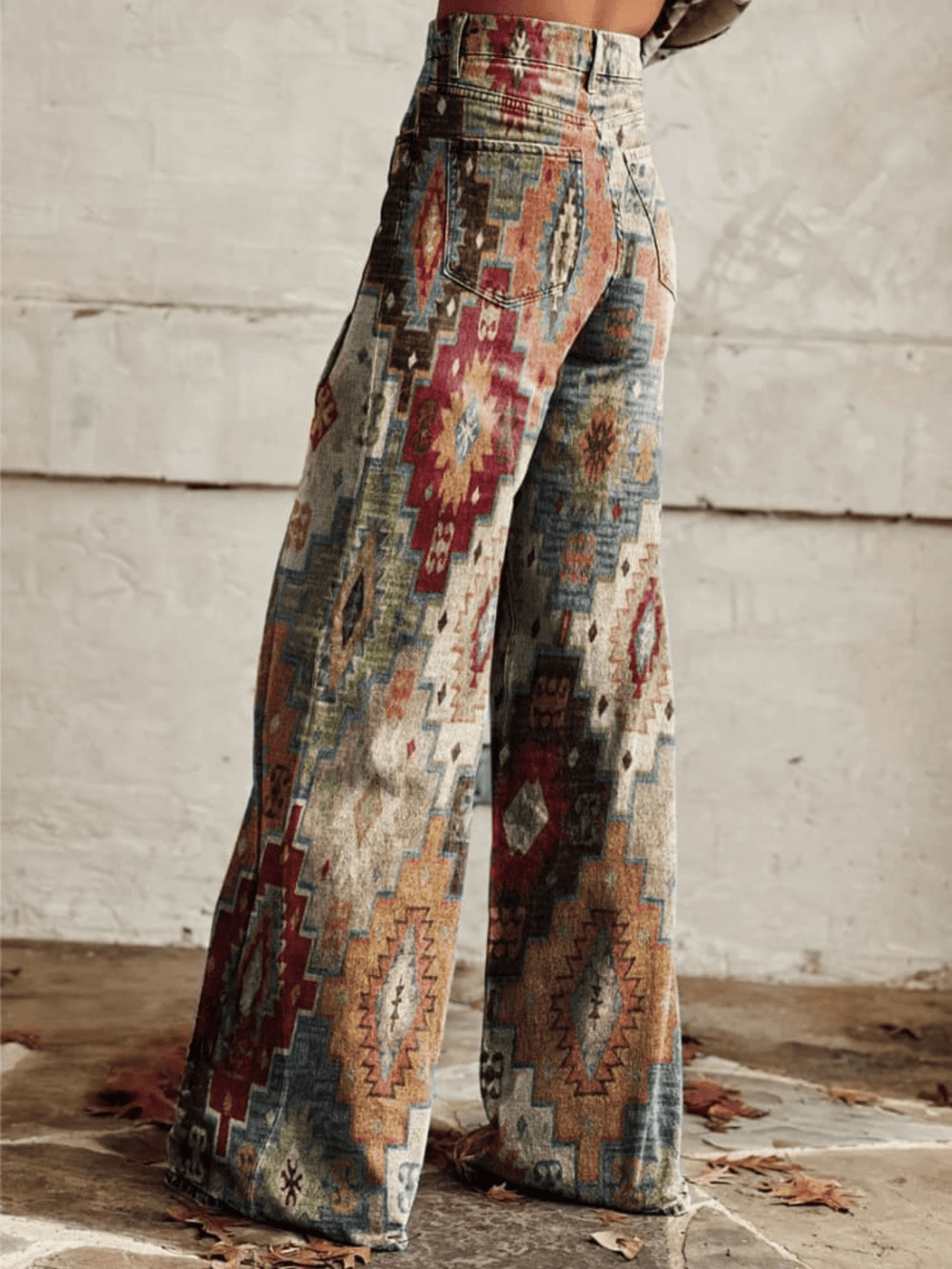Sara | Boho Vintage Wide - Leg Pants - Ciara & Fiona