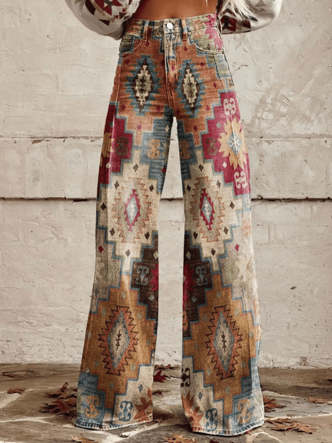 Sara | Boho Vintage Wide - Leg Pants - Ciara & Fiona