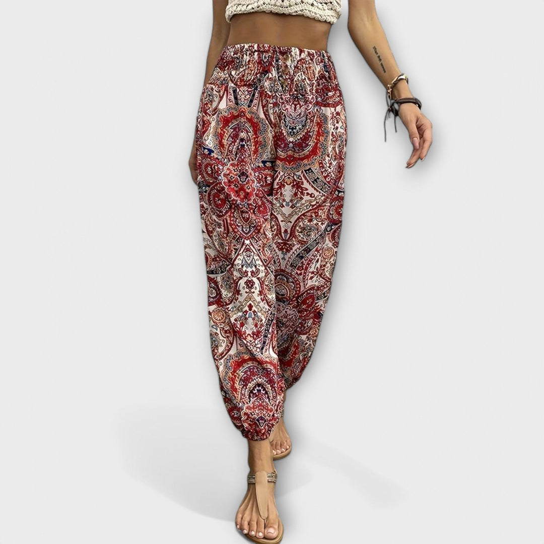 Scarlett - Pants with Ethnic Graphic - Luna Hampton