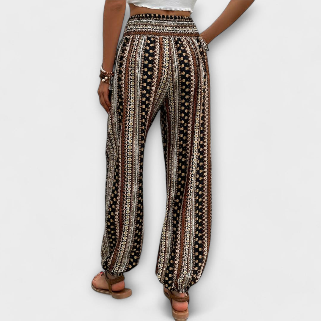 Scarlett - Pants with Ethnic Graphic - Luna Hampton