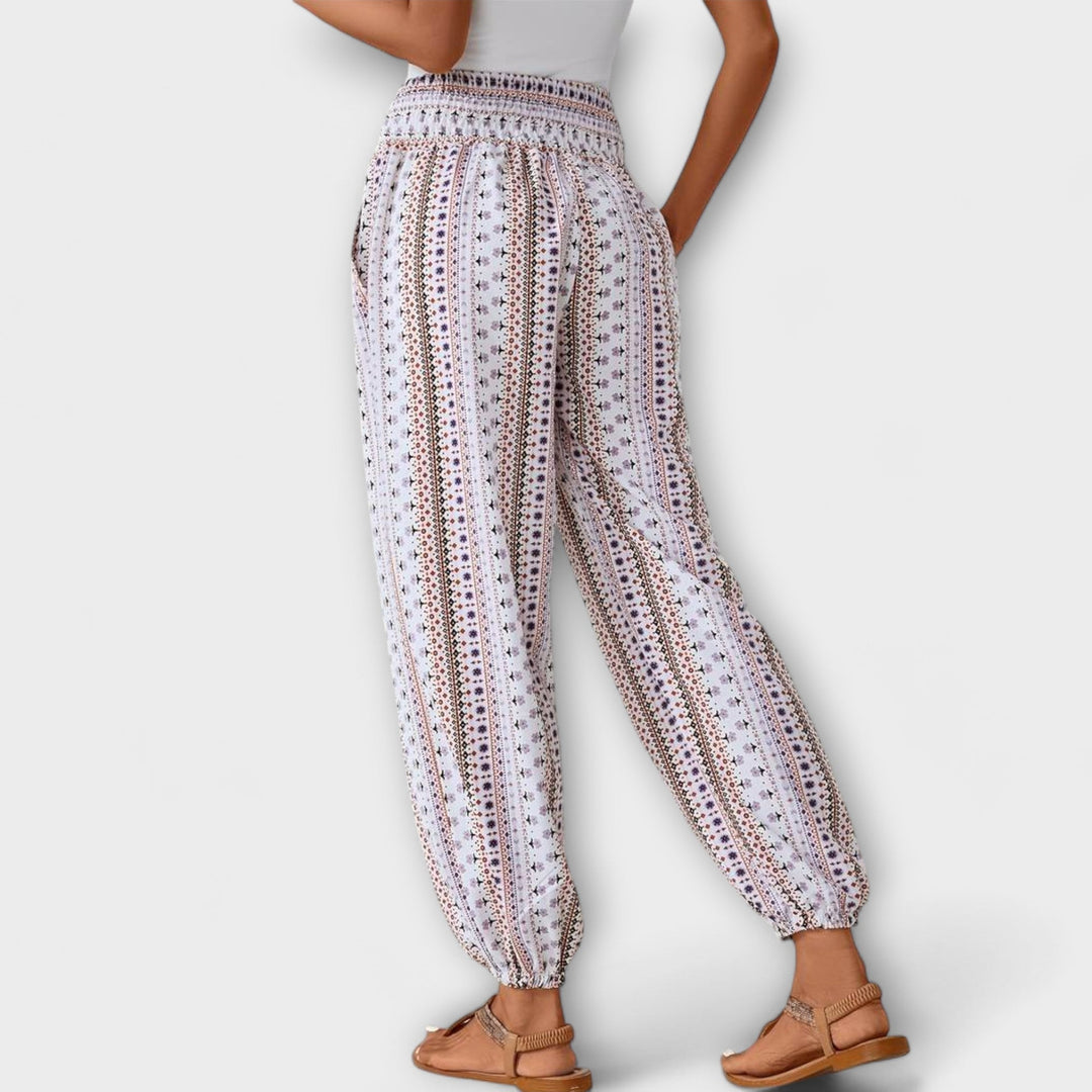 Scarlett - Pants with Ethnic Graphic - Luna Hampton