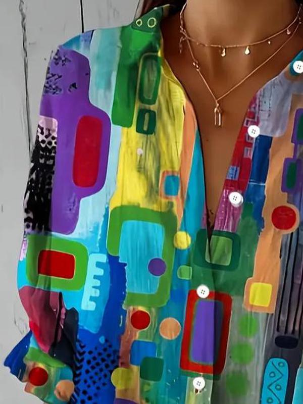 SELVARA | Elegant Geometric Blouse - Ciara & Fiona