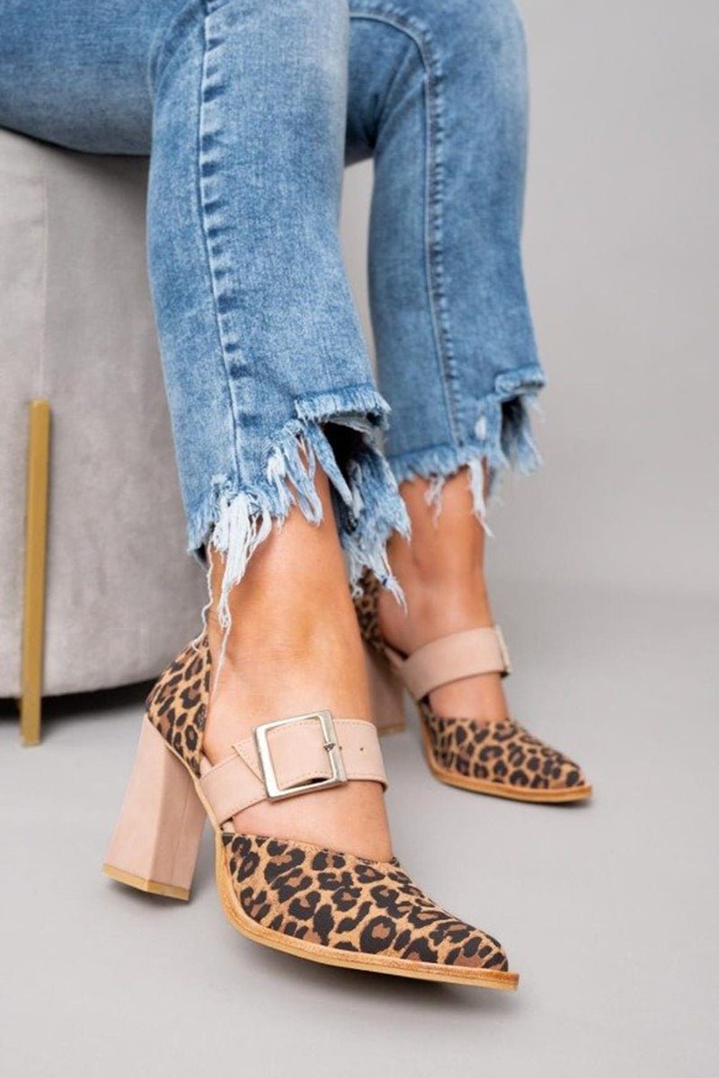 Selveta | Leopard Print Suede Heels - Ciara & Fiona