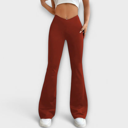 Serena - Relaxed Pants with Flared Leg - Luna Hampton