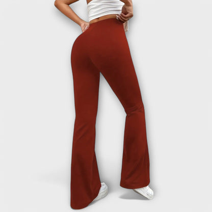 Serena - Relaxed Pants with Flared Leg - Luna Hampton