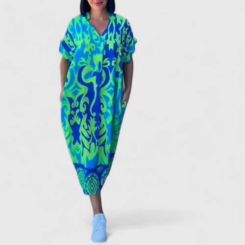 Shamcey™ - Sophisticated Floral Dress - Luna Hampton