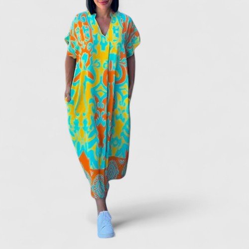 Shamcey™ - Sophisticated Floral Dress - Luna Hampton