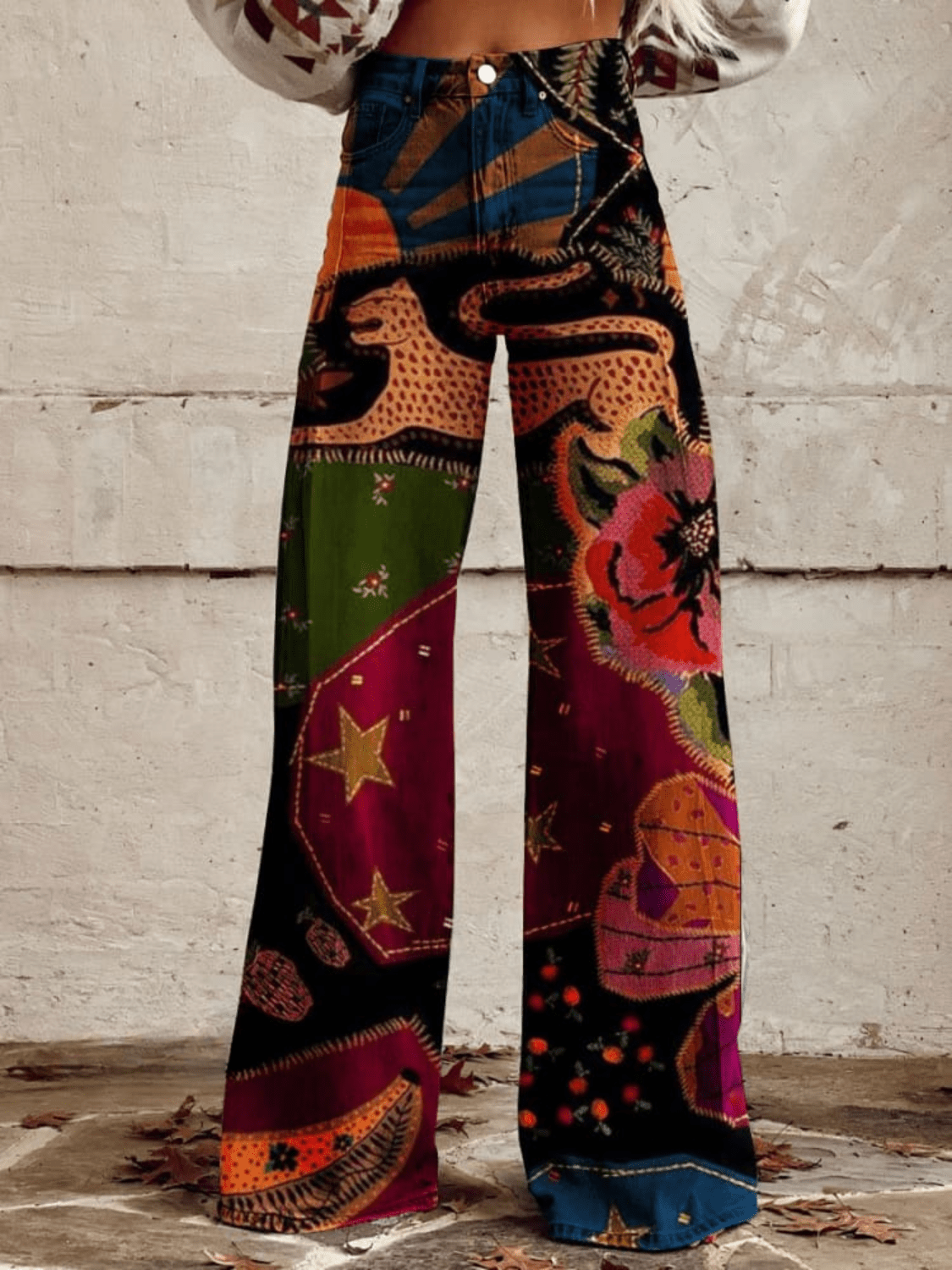 Tessa | Vintage Wide - Leg Boho Pants - Ciara & Fiona
