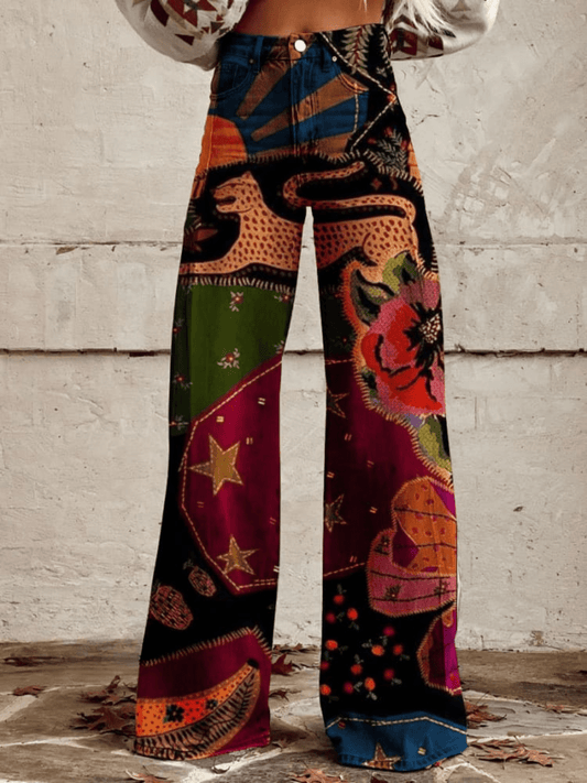 Tessa | Vintage Wide - Leg Boho Pants - Ciara & Fiona