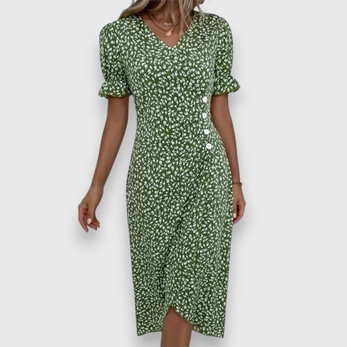 Tessina – Elegant Floral Dress - Luna Hampton