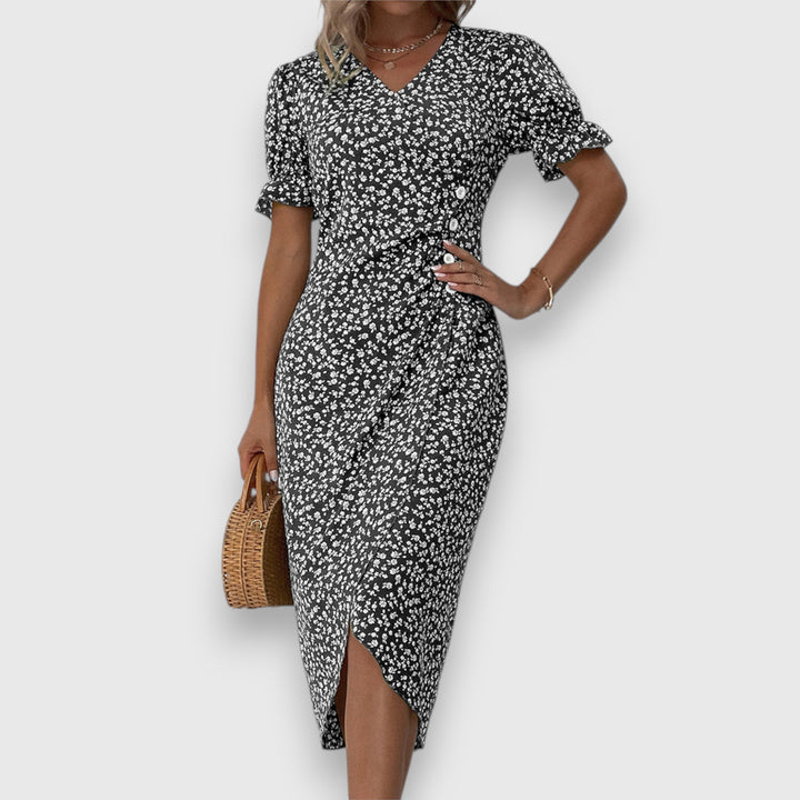 Tessina – Elegant Floral Dress - Luna Hampton