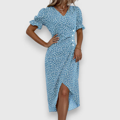 Tessina – Elegant Floral Dress - Luna Hampton