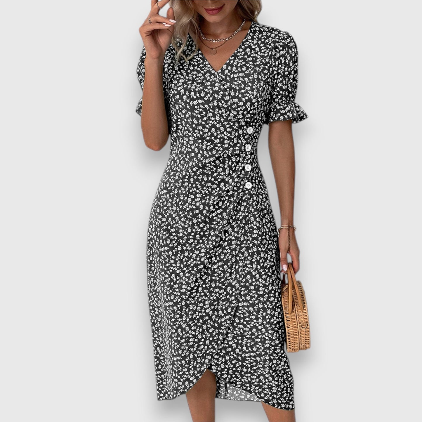 Tessina – Elegant Floral Dress - Luna Hampton