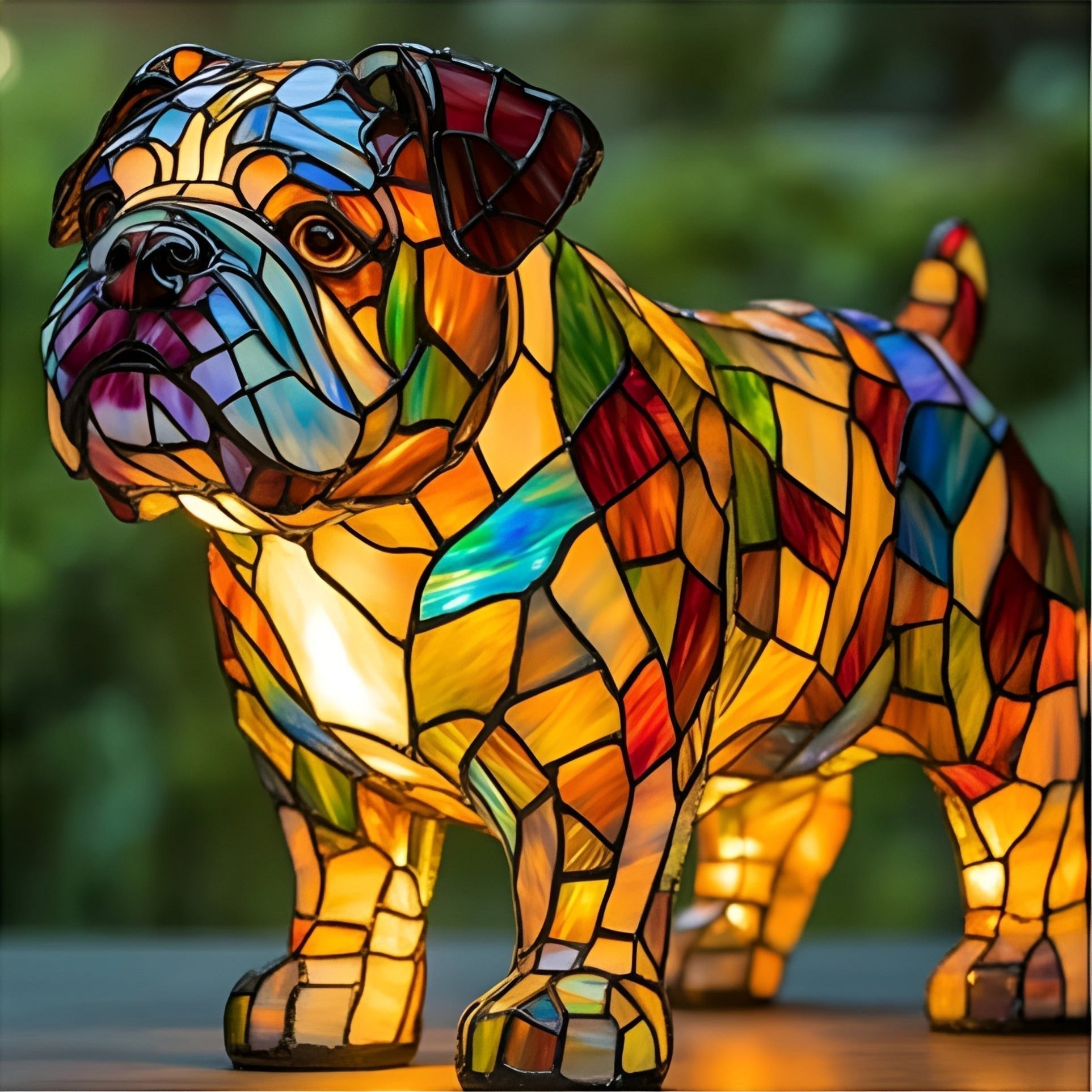Thor | Magical Coloured Glass Dog Lamp - Ciara & Fiona