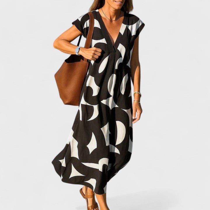 Valery™ | Flowing V - Neck Dress - Luna Hampton