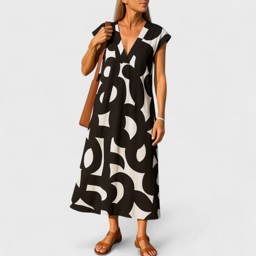 Valery™ | Flowing V - Neck Dress - Luna Hampton