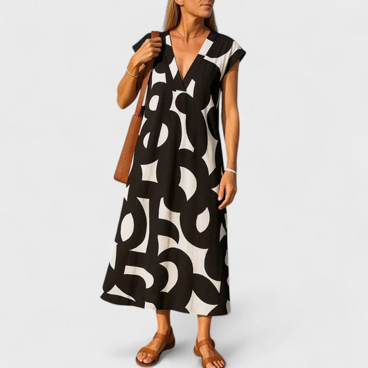 Valery™ | Flowing V - Neck Dress - Luna Hampton