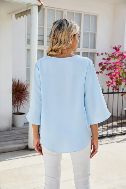 Vanessa | V - neck Blouse - Ciara & Fiona