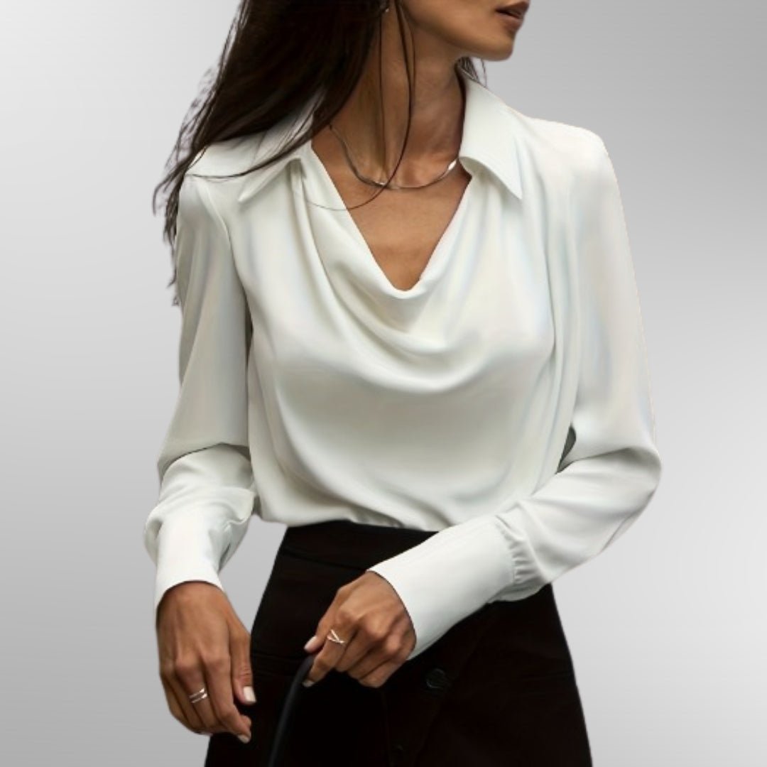 Violet™ | Elegant Satin Blouse - Luna Hampton