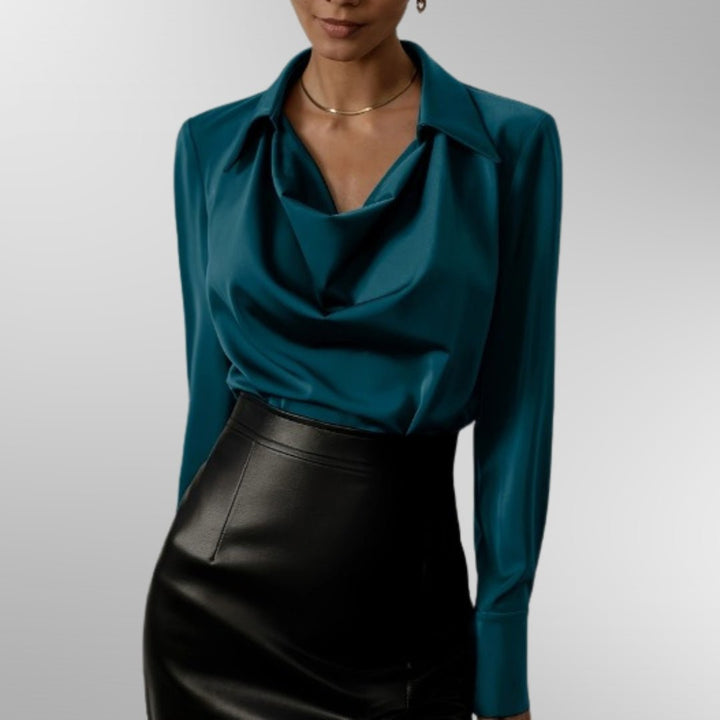 Violet™ | Elegant Satin Blouse - Luna Hampton