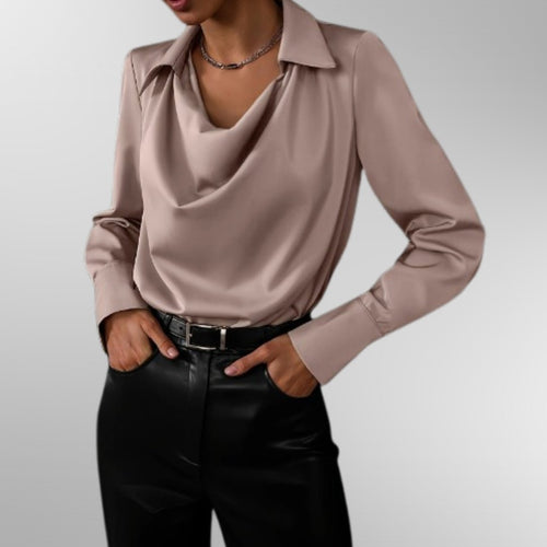 Violet™ | Elegant Satin Blouse - Luna Hampton