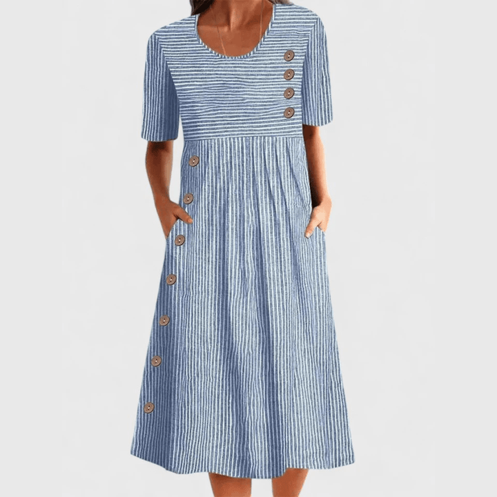 Wanda™ Striped Midi Dress - Luna Hampton