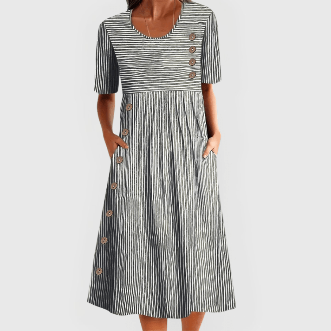 Wanda™ Striped Midi Dress - Luna Hampton