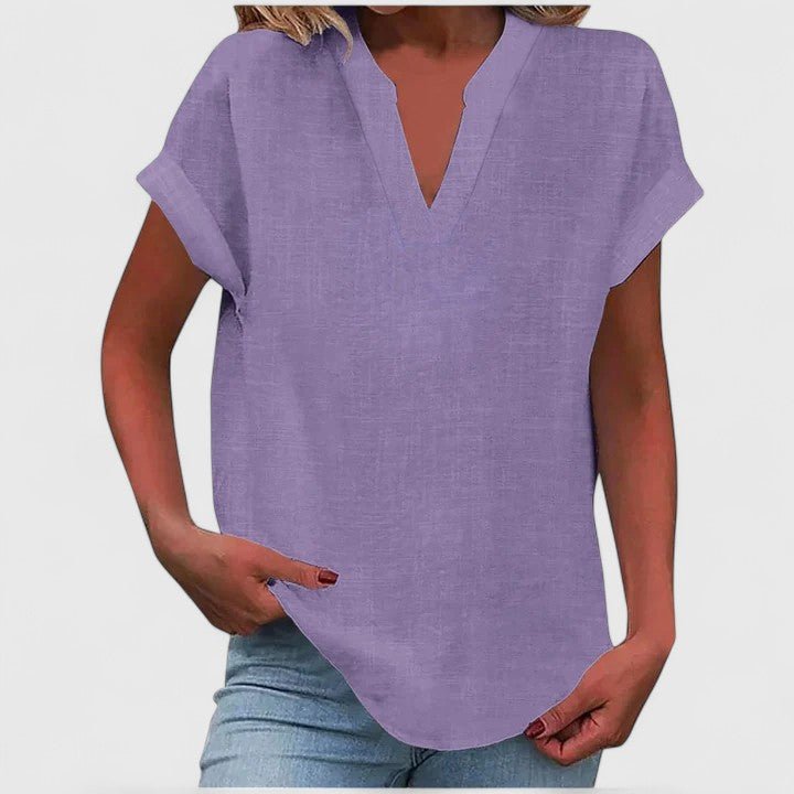 Xavinah | Comfortable V - Neck Blouse - Luna Hampton