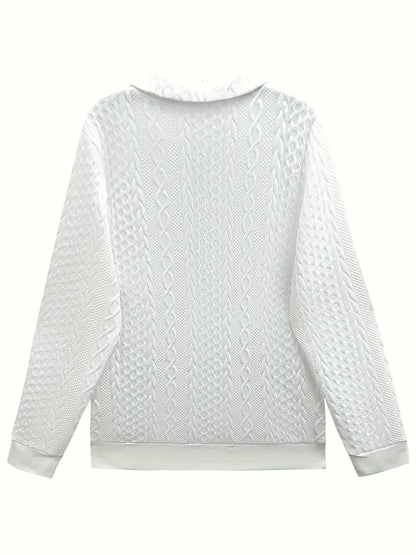 YANNA | Elegant Zip Pocket Sweatshirt - Ciara & Fiona