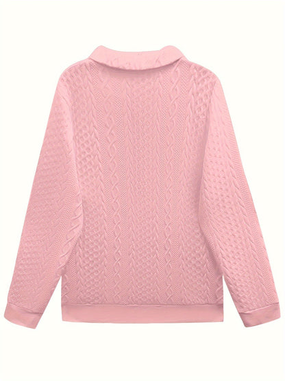 YANNA | Elegant Zip Pocket Sweatshirt - Ciara & Fiona