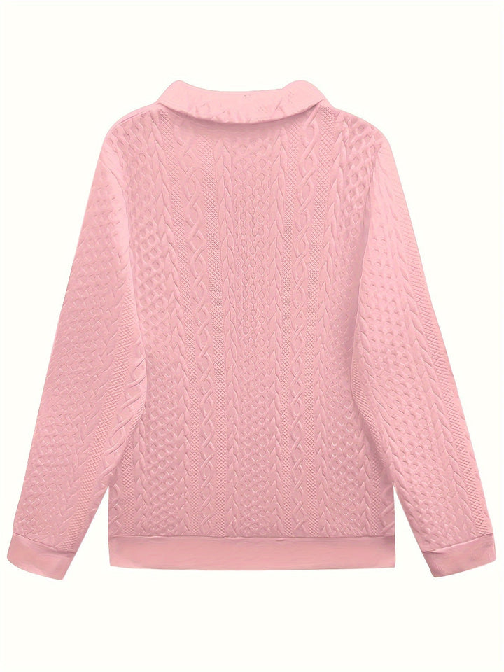 YANNA | Elegant Zip Pocket Sweatshirt - Ciara & Fiona