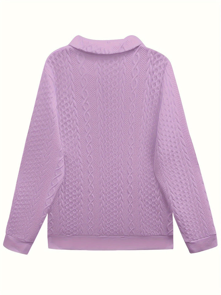 YANNA | Elegant Zip Pocket Sweatshirt - Ciara & Fiona