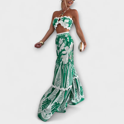 Zella - Cassie Ric Rac Trim Halter Ring Set - Luna Hampton