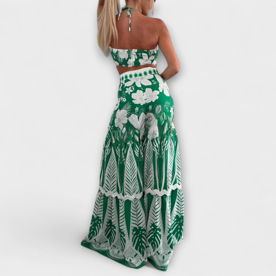 Zella - Cassie Ric Rac Trim Halter Ring Set - Luna Hampton