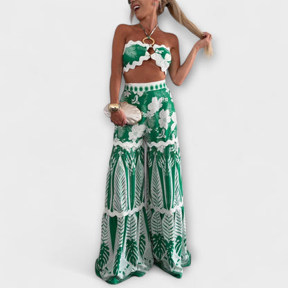 Zella - Cassie Ric Rac Trim Halter Ring Set - Luna Hampton